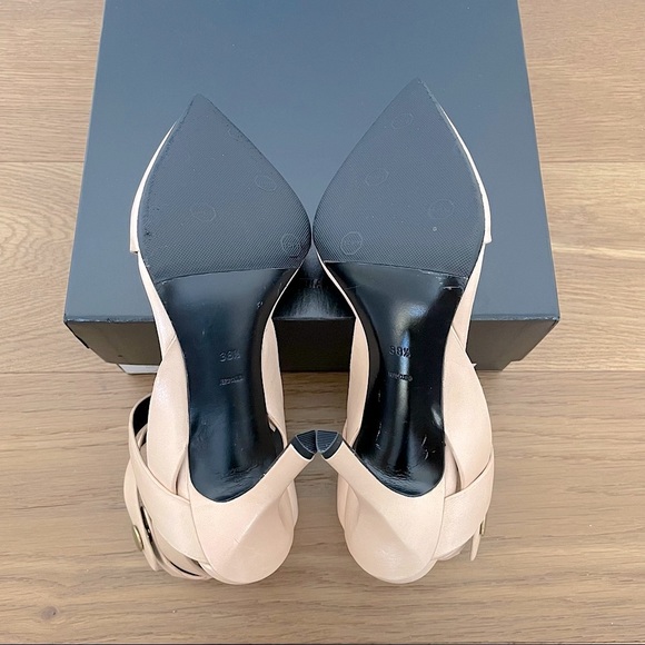 ✨𝙷𝚘𝚜𝚝 𝙿𝚒𝚌𝚔✨ALEXANDER WANG Sonja Leather Pumps Sand IT38.5 - Picture 8 of 10